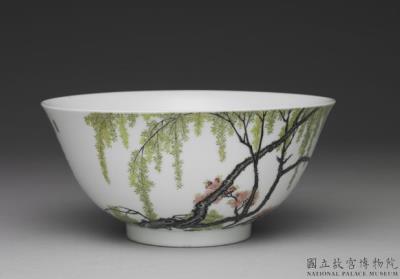 图片[3]-Bowl with decoration of willows and swallows in falangcai painted enamels, Qing dynasty, Yongzheng reign (1723-1735)-China Archive